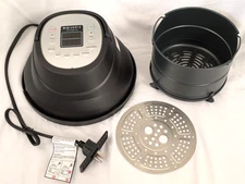 Instant Pot Air Fryer Lid for 6 Qt Cooker w/ 2 Tier Basket & Heat Proof Cover