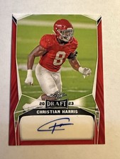 CHRISTIAN HARRIS 2023 LEAF DRAFT Red BA-CH1 AUTO AUTOGRAPH
