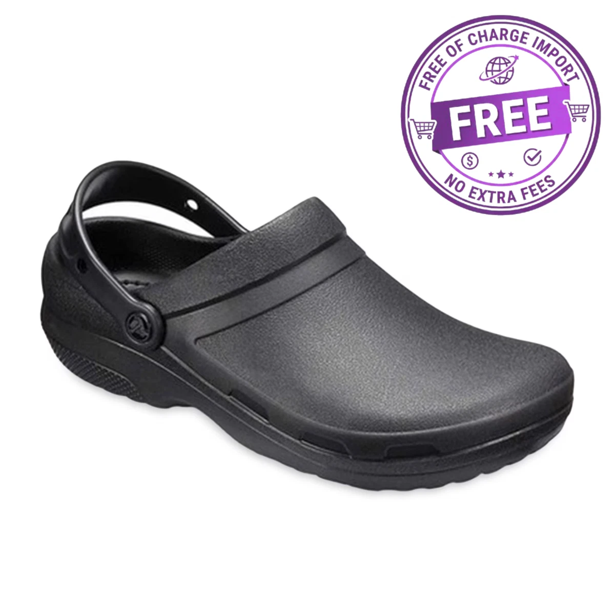 Crocs Black Specialist II Work clog Mule Black Mens Size 11 Slip On Black Crocs Comfort Specialist Clog No holes | Mercari main image 3