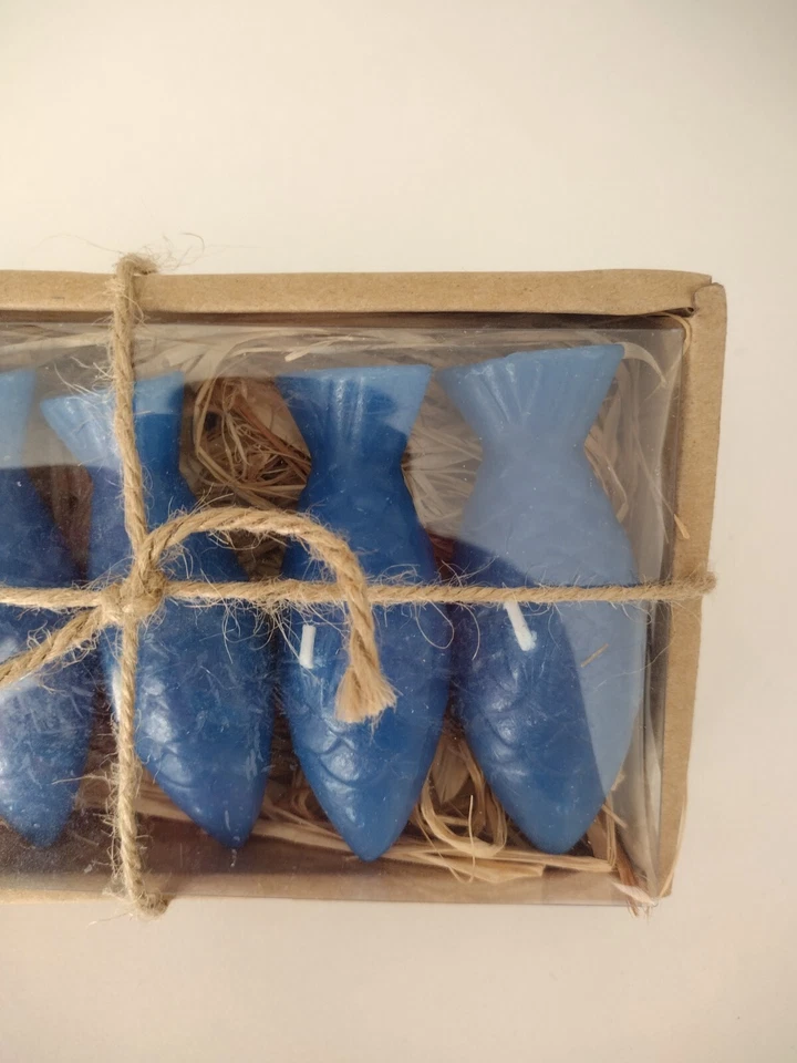 Velas flotantes en forma de pez en caja y barril playa azul - nuevas en caja Foto 2 de 3