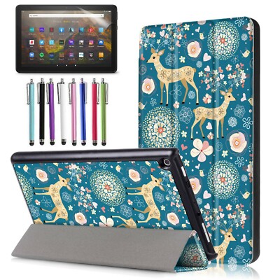 Case for Amazon Fire HD 10 Tablet 10.1'' 2021/2023 Smart Cover Auto Sleep/Wake