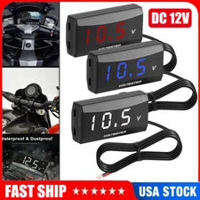 LED Digital Display Voltmeter Car Motorcycle Voltage Volt Gauge Panel Meter 12V