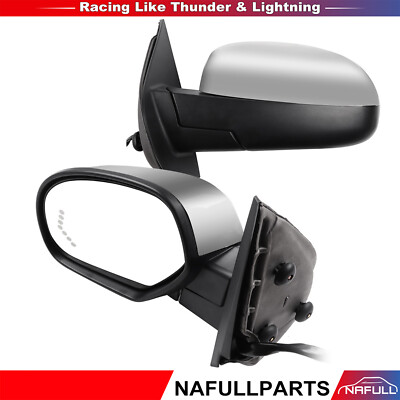 Mirrors Power Heated Memory Arrow Signal Chrome Pair For 2007-13 GMC Pickup SUV