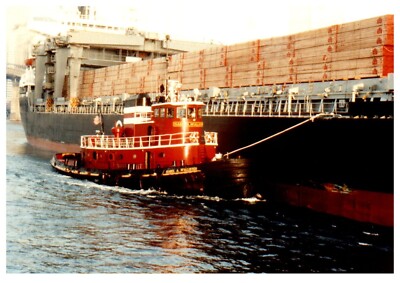 Isabel A McAllister (1964) Tugboat Tug Boat VTG Photo 3.5x5 IMO 6415922 c 1980's