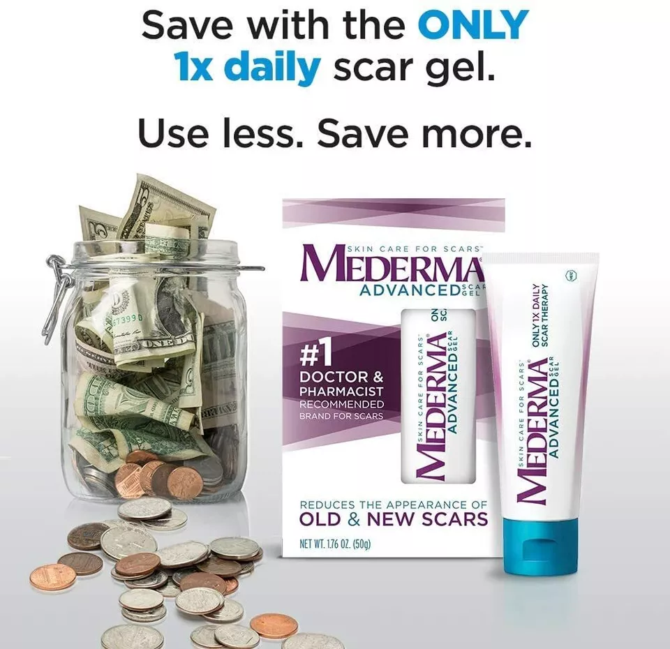 MEDERMA Advanced Scar Gel Cream Treatment 50g Skin Care Old & New Scars - image 3 of 4