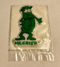 VINTAGE PUFFY STICKER SHEET MT MOUNT OLIVE PICKLES 1980s MOC PICKLE