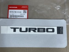 Turbo Decal Black Side Rear L15 2016-2021 Honda Civic Oem 75773-tbc-c11za