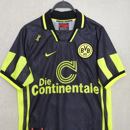 Vintage Borussia Dortmund Jersey #6 Sammer Away S Black Yellow Champions League - Picture 3 of 12