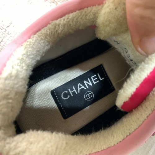 Sneakers CHANEL Coco Trainer rosa nylon scamosciato runner taglia 38 - SOLO PIEDE DESTRO - Foto 5 di 9