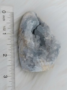 Pretty 3.25" Natural Raw Blue Celestite Cluster Geode Rock Tarot Cards Crystal