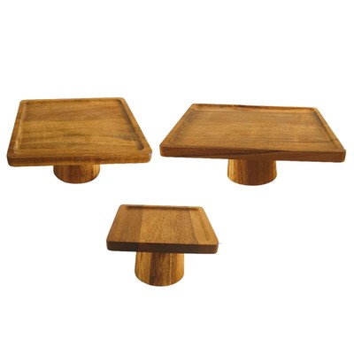 Holz Kuchenständer Kuchenhalter Rustikal Vielseitig Dessert Halter 3,7 Zoll Hoch