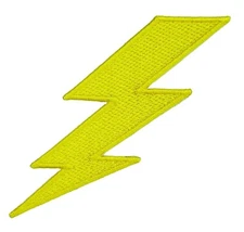 Lightning Bolt Full Stitched Embroidered Iron On Patch Thunder Storm Electricity