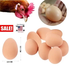 30× Fake Dummy Egg Hen Chicken Joke Prank 2" Plastic Eggs Home Kitchen Decor USA