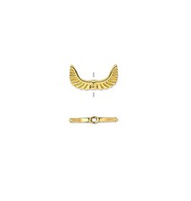 20 Gold Plated Pewter Angel Wings Beads 19MM