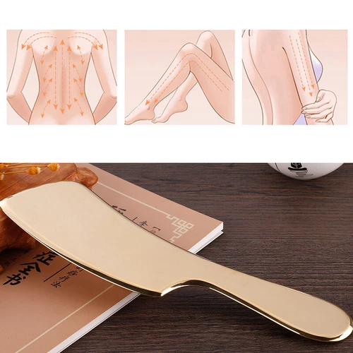 Brass Fascia Physiotherapy Tool Pure Therapy Gua Sha Health Gym Muscle Massager - Picture 1 of 10