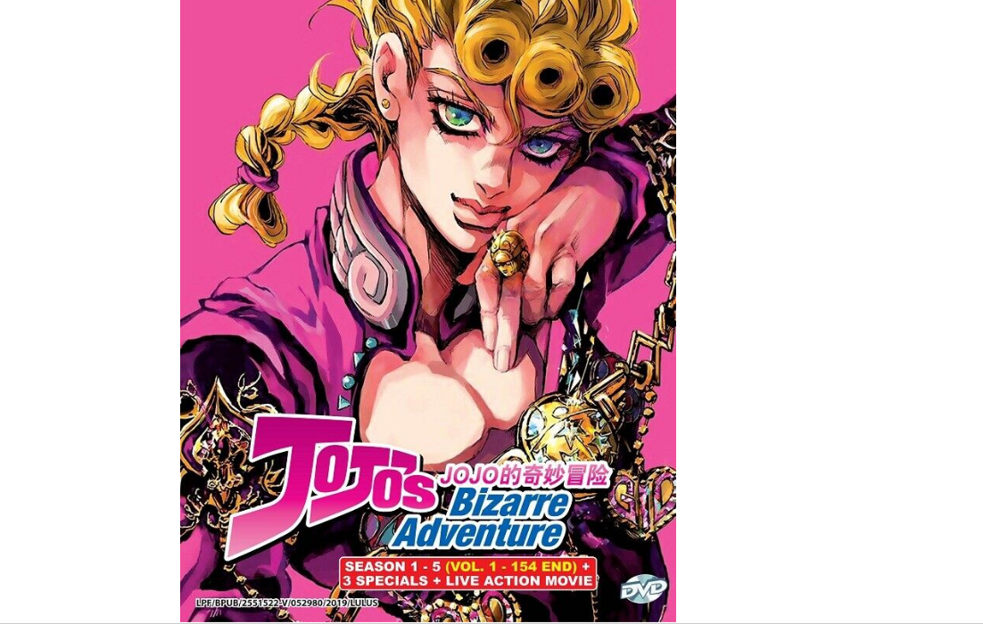 DVD Anime JOJO's Bizarre Adventure Season 1-5 (1-154 End) + 3