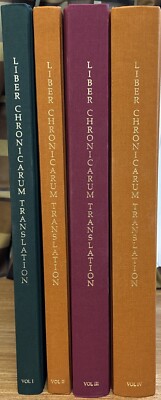 Liber Chronicum Translation 4 Volumes, Latin & English VF+