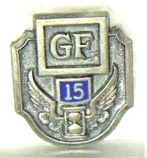 General Foods cereal Co. sterling GF 15Yr. employee service award screw back pin