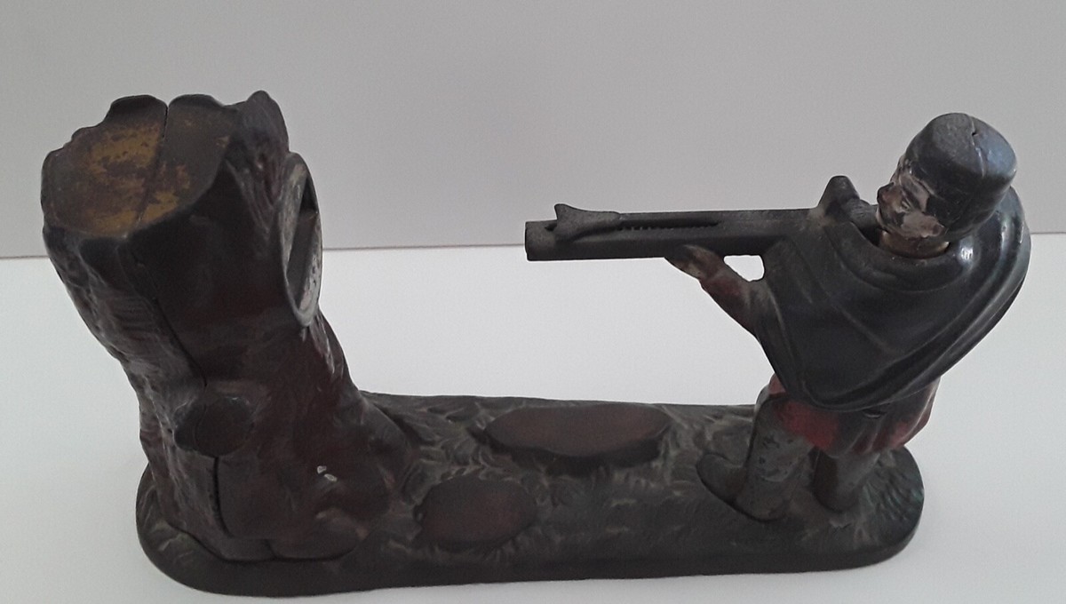 CREEDMOOR Mechanical Bank Original Cast Iron J & E Stevens circa