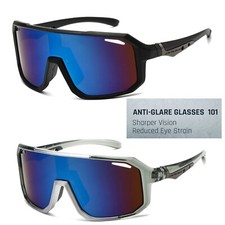 Wrap Around XL Large Men Anti Glare Fishing Cycling Day Driving Sport Sunglasses