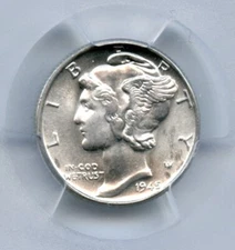 1945 Mercury Dime, PCGS MS66