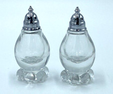 Juego de coctelera de sal y pimienta Imperial Glass Candlewick de 3,5" par de bolas redondas