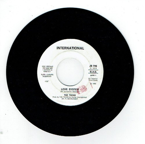 The Twins - Ole Vinyl 45 RPM 7 " Love System - Es Un Juego Juke Box Jb 796 Rare