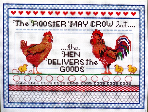 Crowing (Hen & Rooster) - Vintage Sunset Counted XS Kit - 9" x 12" - UNOPENED - Picture 2 of 3