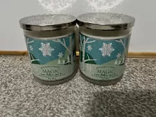 Bath & And Body Works White Barn x2 MAGIC IN THE AIR Candle 8 oz Single Wick
