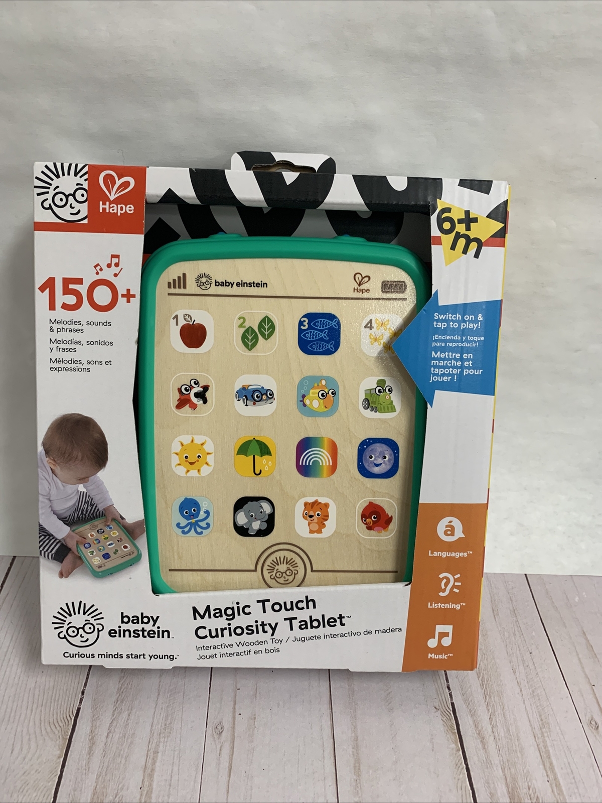 baby einstein magic touch curiosity tablet wooden musical toy