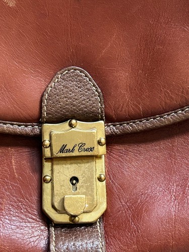 1980s Mark Cross Country Brown Leather Saddle Bag Purse Adjustable Strap Classic - Picture 2 of 19