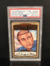 1999 Donruss 36/1000 All Time Grid Iron Kings Johnny Unitas PSA Auto $699.99