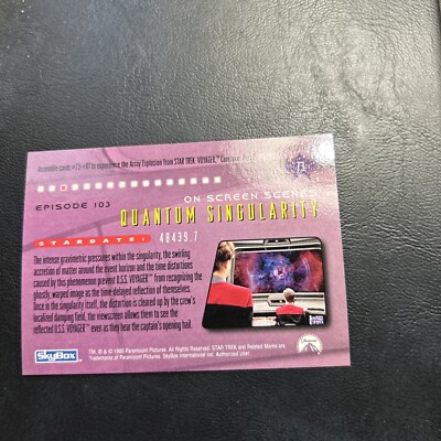 B6s Star Trek Voyager Series 2 Two 1995 Skybox #73 Puzzle Quantum Singularity