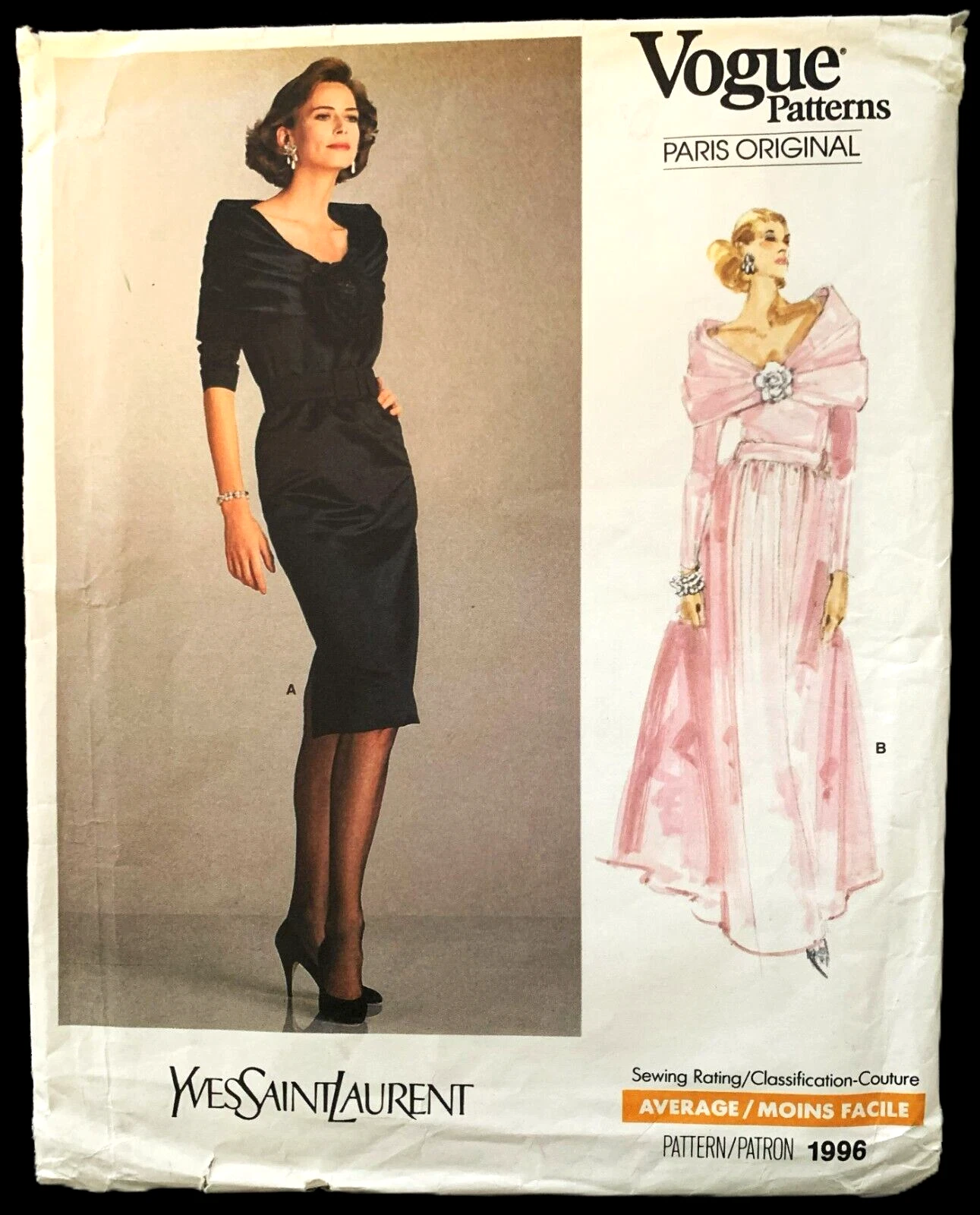 SAINT LAURENT (YSL) Abito da cocktail o da sera YVES SAINT LAURENT Vogue Paris orig lunghezza 12 34 UCFF