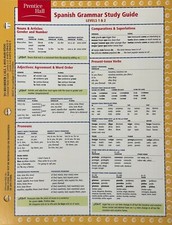 NEW Prentice Hall Spanish Grammar Laminated S...