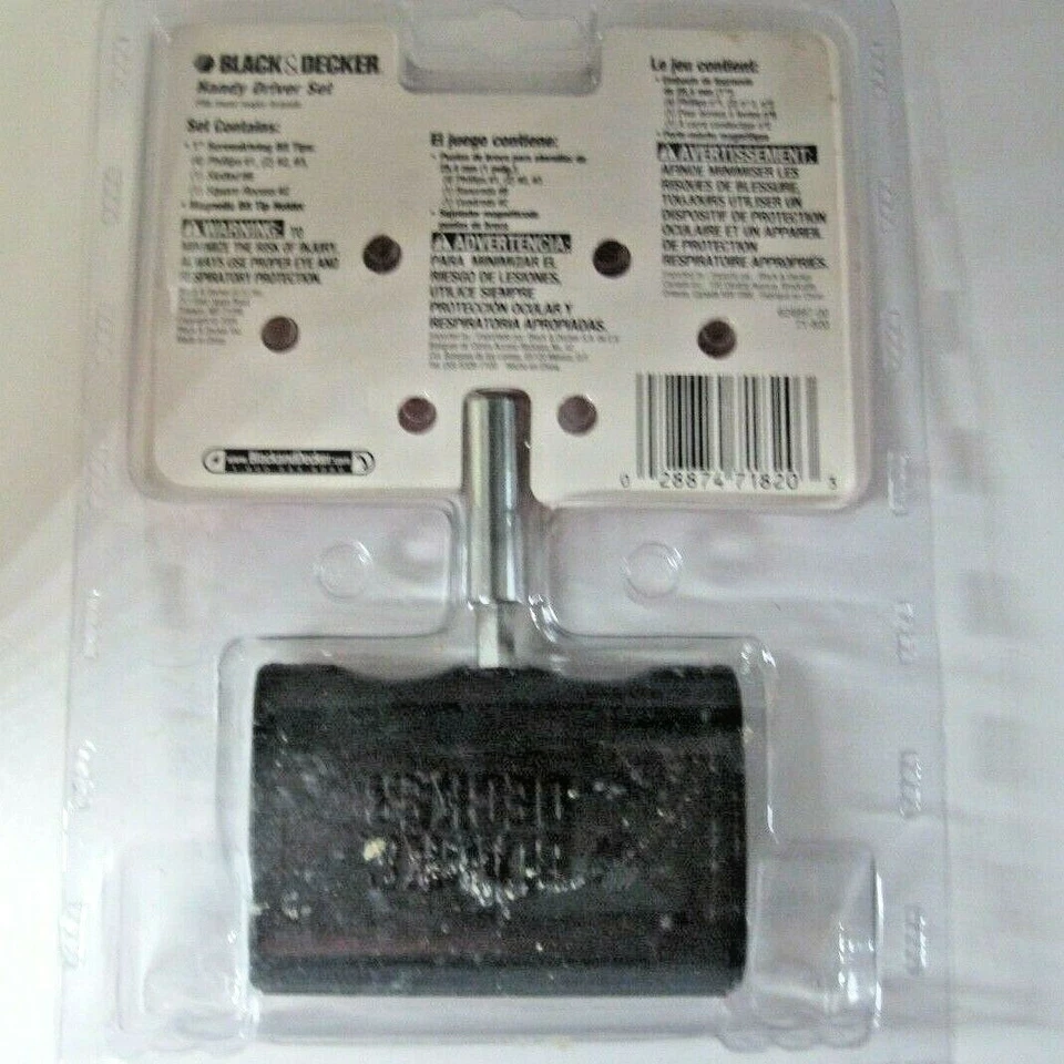 Black & Decker Screwdriver Bit Handy Driver Set Magnetic Bit Holder New - Image 3 of 3