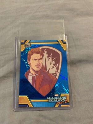 2017 Upper Deck Guardians Of The Galaxy GOTG Blue Foil Walmart #30 Star Lord !!! - Photo 1/4
