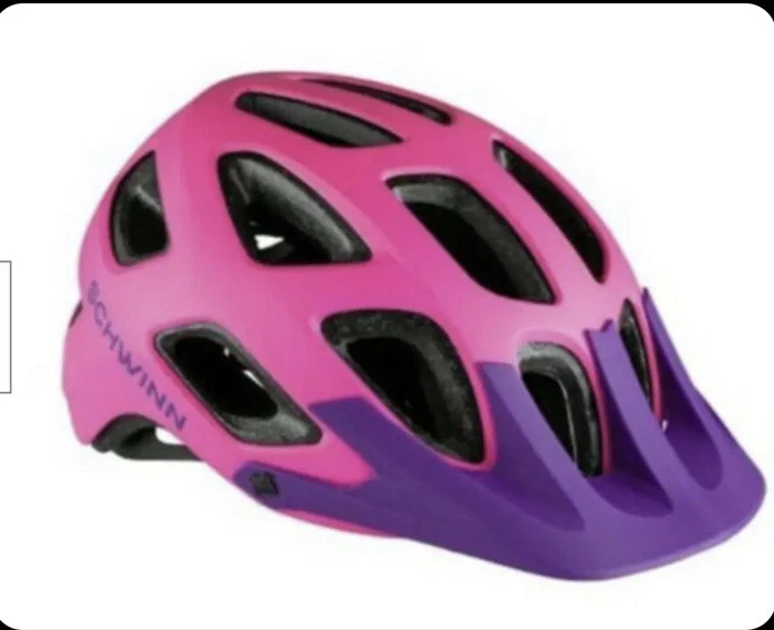 SCHWINN Excursion Youth Bike Helmet Ages 8 pink purple Adjustable Visor New