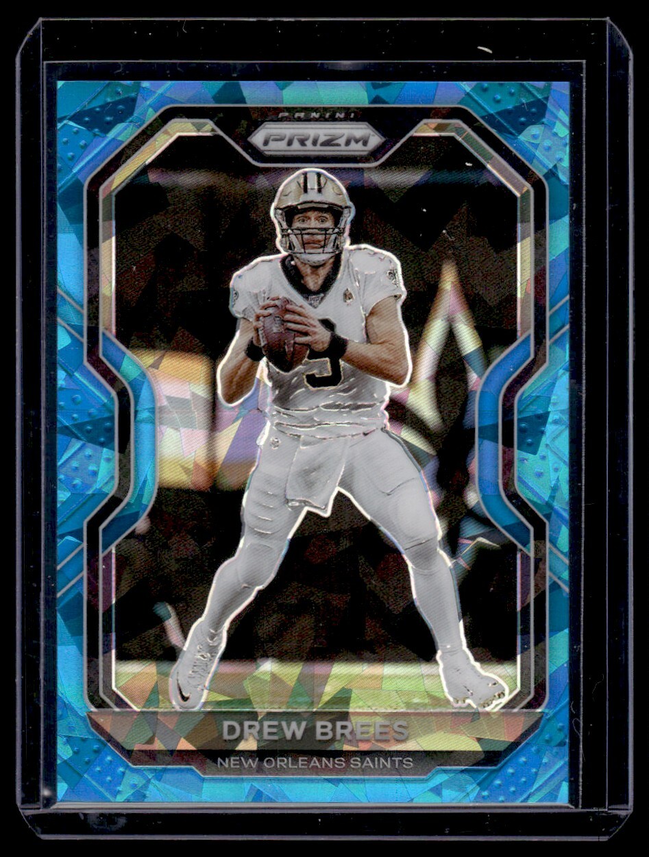 2020 Panini Prizm Blue Ice Drew Brees /99 New Orleans Saints #243