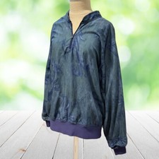 ZERO RESTRICTION Windbreaker Womens M Pullover Windshirt Teal Superlight Golf