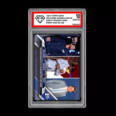 2024 TOPPS NOW #DTRIP CALEB WILLIAMS/DRAKE MAYE/JAYDEN DANIELS GRADED 10