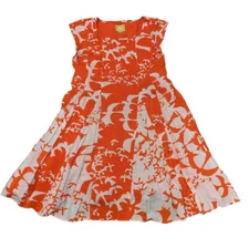 Maeve Anthroplogie Red Indiga Tassel Tie Lace-Up Fit N Flare Swing Dress Small