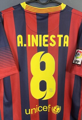 超激レア！！ A. Iniesta Bodega スポーツウェア 赤/黄色 Rare FC Barcelona 2011-2012 Home Football Jersey #8 Iniesta