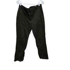 Banana Republic Chino Pants Womens 8 Olive Green Cropped Raw Hem