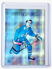 Guy Lafleur Limited Edition Artist Signed "Quebec Nordiques" Refractor Card 1/1
