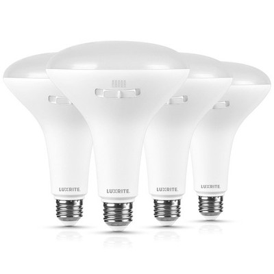 Luxrite BR40 LED Light Bulb 12W=90W 5CCT 1080 Lumens Dimmable 4 Pack