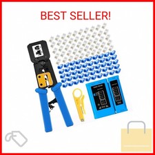 rj45 Crimping Tool for Cat6 Cat5e Cat5, Sturdy Crimper for rj45 rj12/11 Pass-Thr