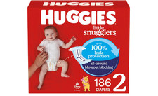 Huggies Little Snugglers Diapers Size 2 186 Count Leak Protection Baby Diapers