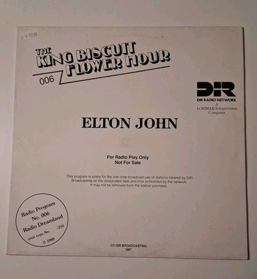Elton John The King Biscuit Flower Hour 006 LP Limited 1987 Radio Dreamland