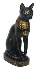 YTC Egyptian Bastet - Collectible Figurine Statue Figure Black and Gold